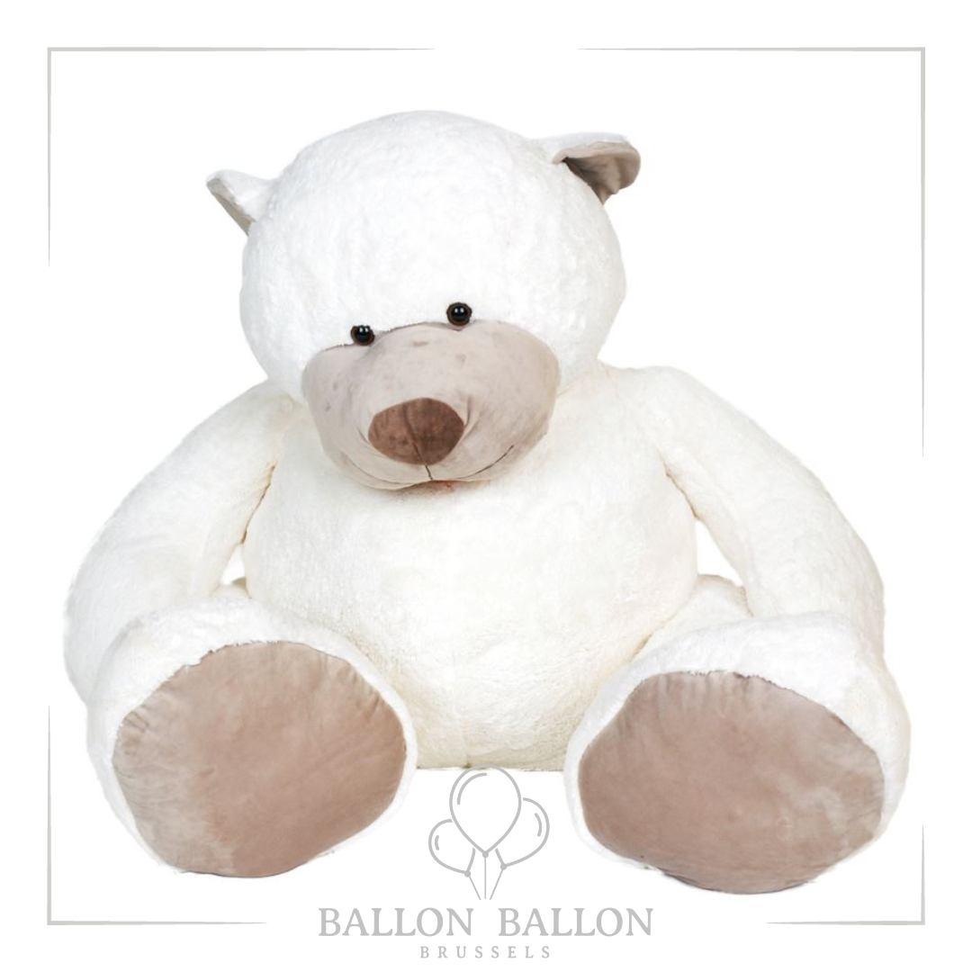 Ours G ant en peluche blanc BallonBallon Brussels