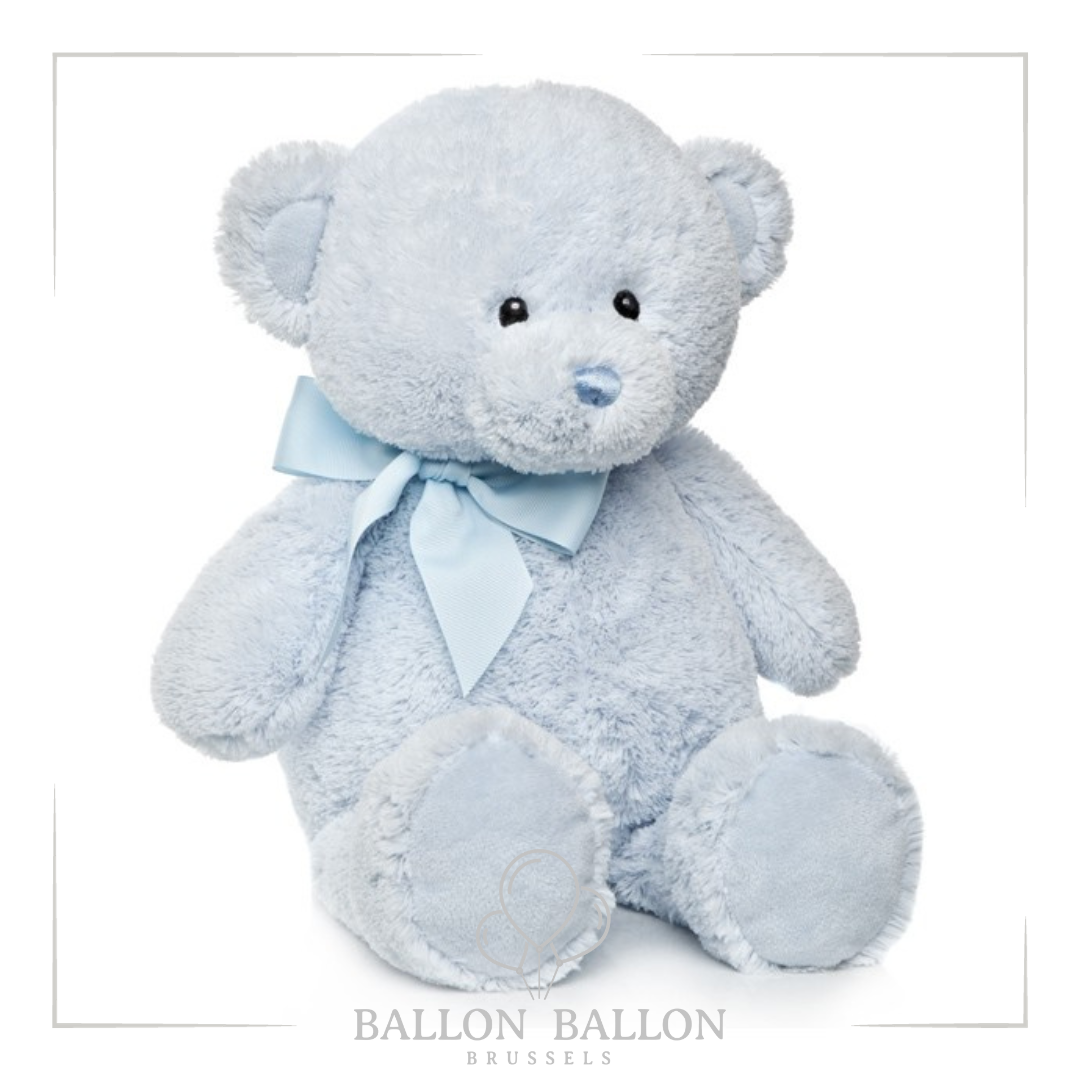 Ours en top peluche bleu