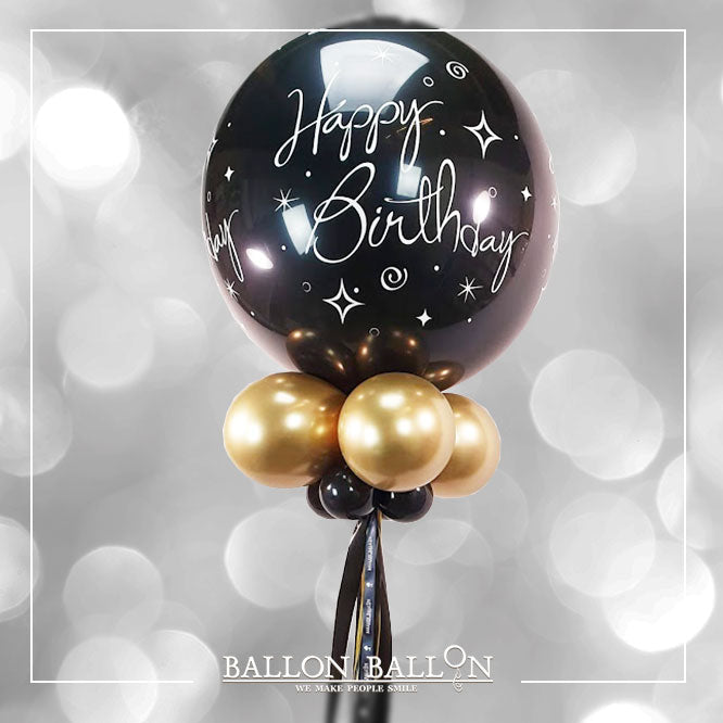 Montage Ballon (Montgolfière) Anniversaire Noir – BallonBallon
