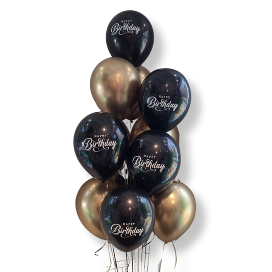 Bouquet Anniversaire noir et doré