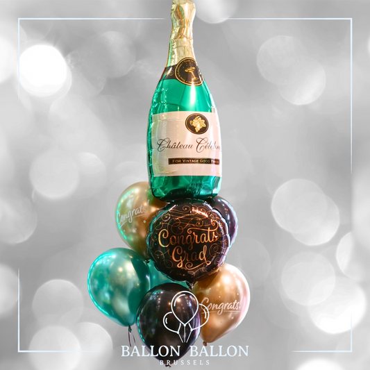 Ballonnenboeket Diploma Champagne