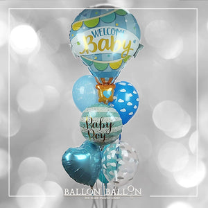 bouquet Ballons-welcome-baby-Boy Naissances Garçon