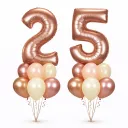 Boeket 2 cijfers Roze-goud