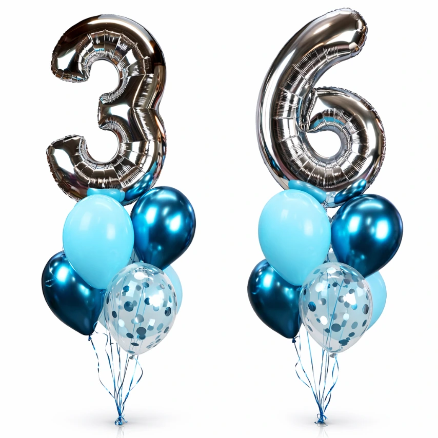 Boeket 2 Zilveren cijfers (10)