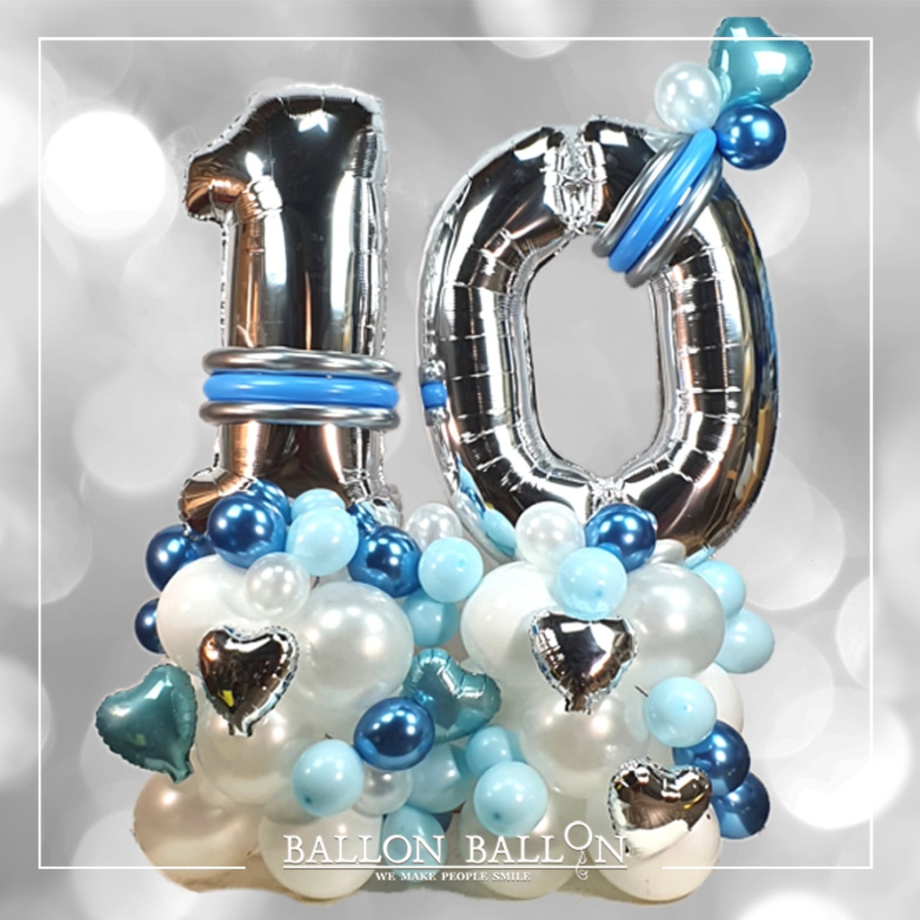 Organische montage 2 cijfers zilver (10)