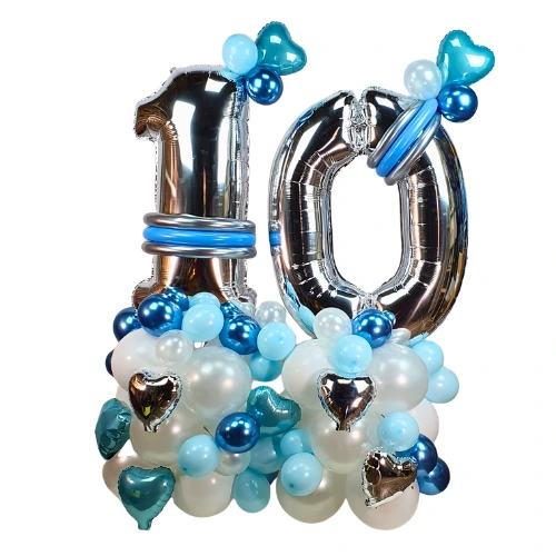 Organische montage 2 cijfers zilver (10)