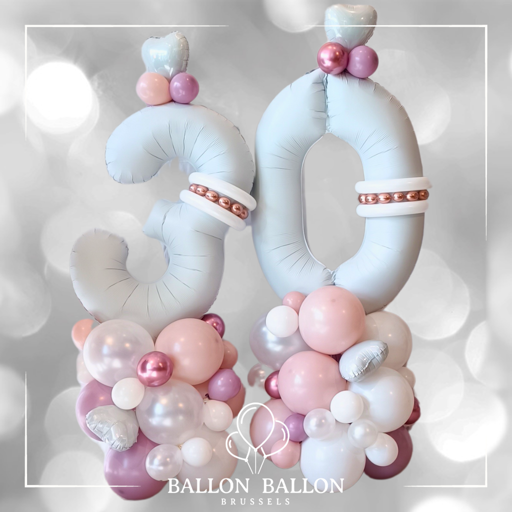 Organische montage 2 cijfers wit