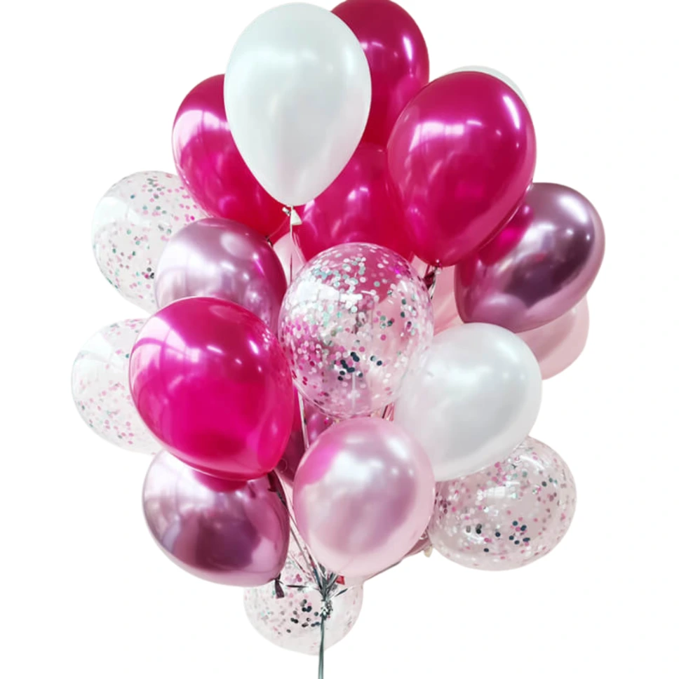 Boeket "De knapperige roze Bonbon" (12 ballonnen)