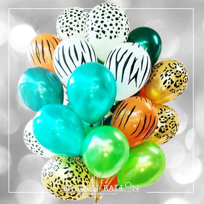 Boeket "De weelderige Jungle" (12 ballonnen)