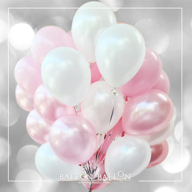 Boeket "Het leven in het roze" (12 ballonnen)