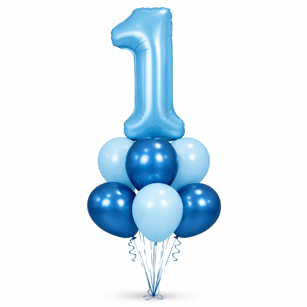 Bouquet un chiffre bleu