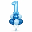 Boeket 1 blauw cijfer