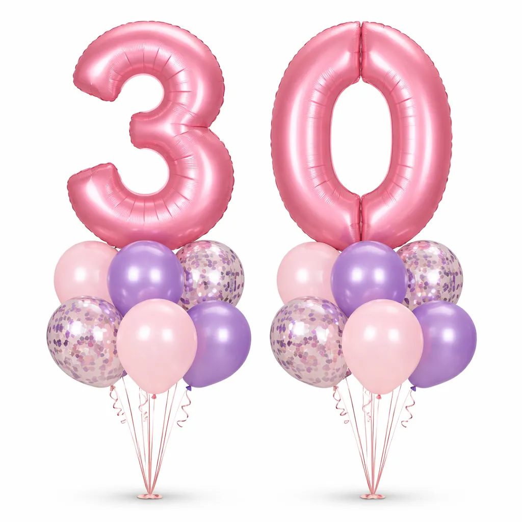 Roze tweecijferige boeketten (10)