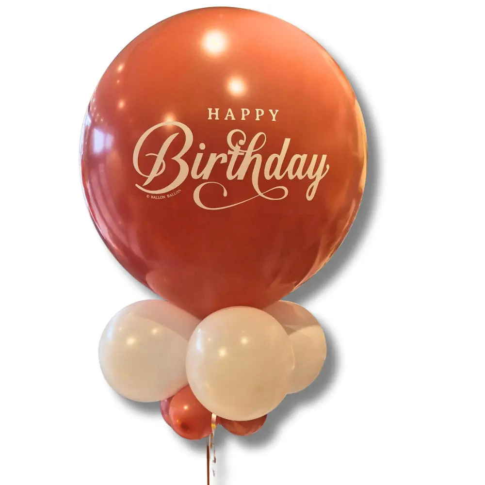 Grote roze verjaardagsballon (Nee)