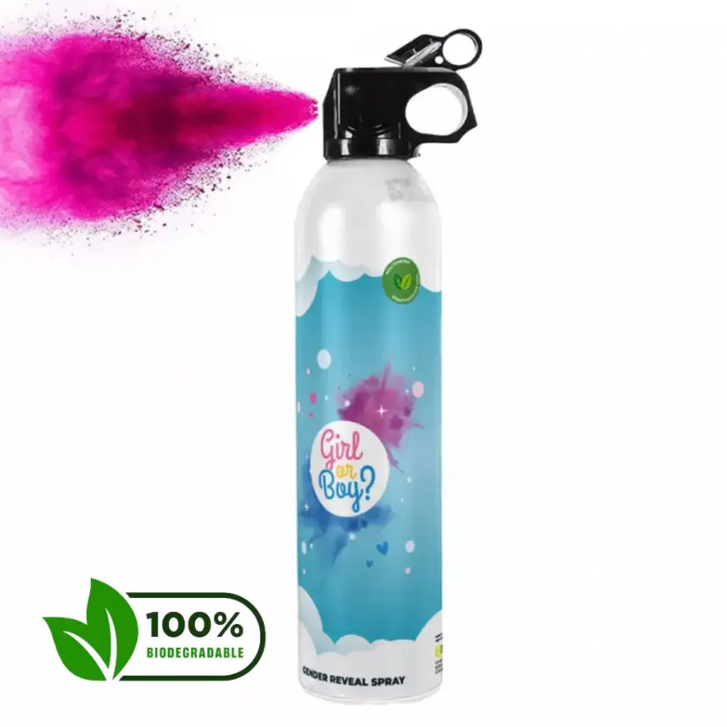 Extincteur Gender Reveal Spray Rose