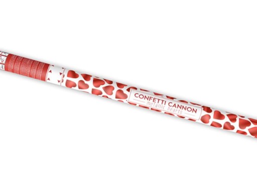 Canon à confettis Rouge "coeur"