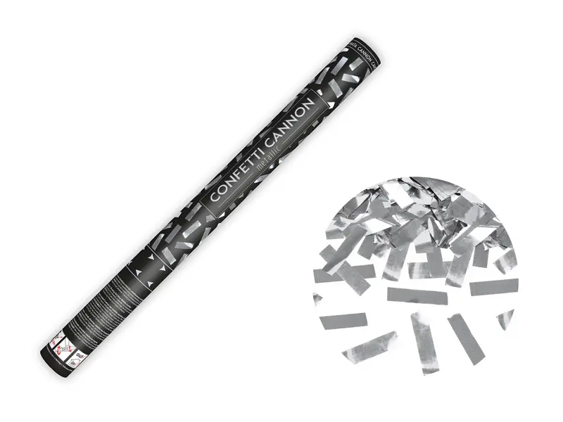 Canon à confettis Argenté