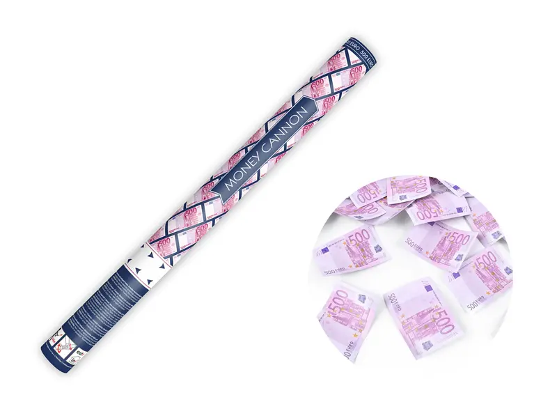 Canon à confettis "billets de 500€"