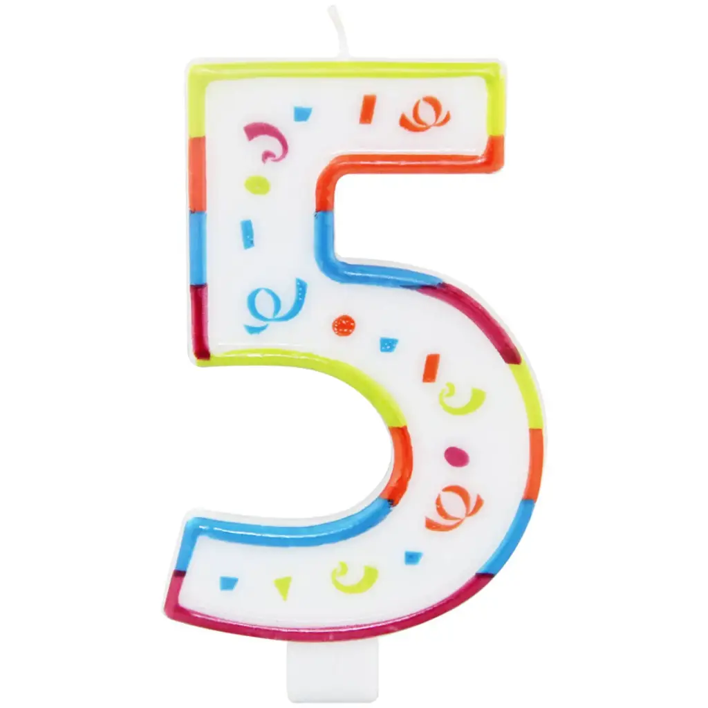 BIG CANDLES NUMBERS 5