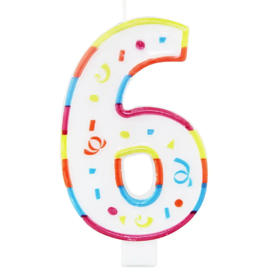 BIG CANDLES NUMBERS 6