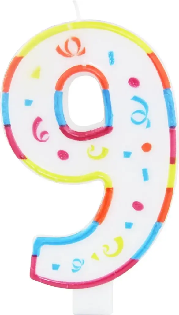 BIG CANDLES NUMBERS 9