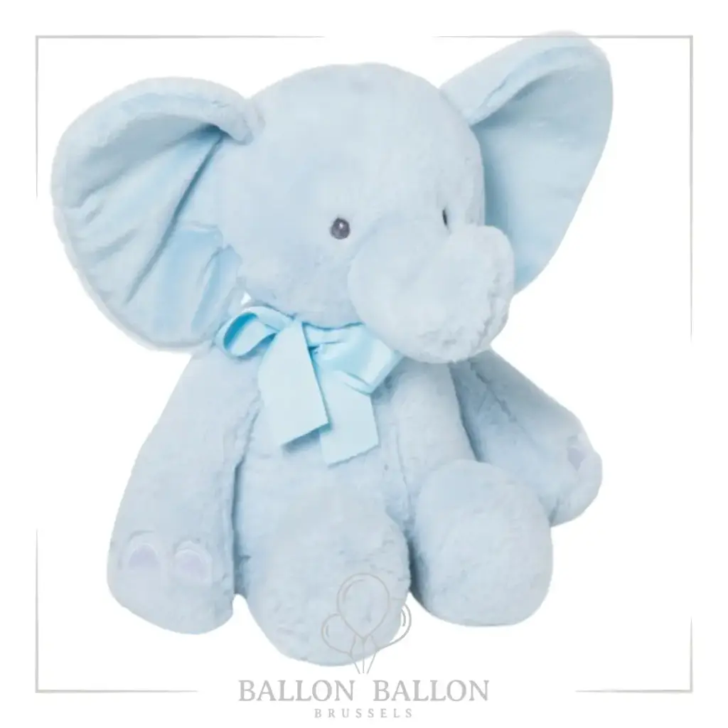Blauwe pluche olifant