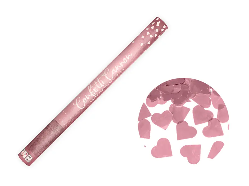 Canon à confettis Rose "coeur"