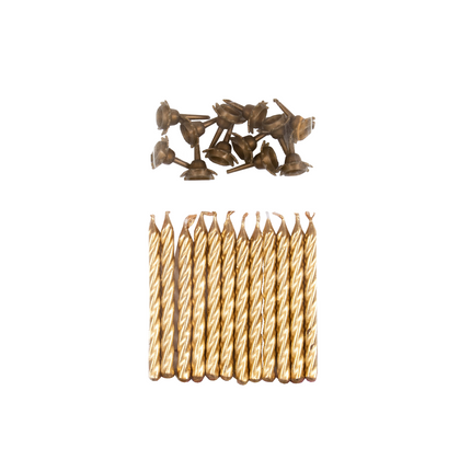 Gouden kaarsen 6cm 12st