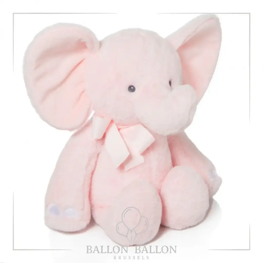 Roze pluche olifant (26cm)
