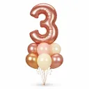 Boeket 1 Gouden roze cijfer