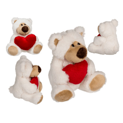 Mini peluche love ours blanc