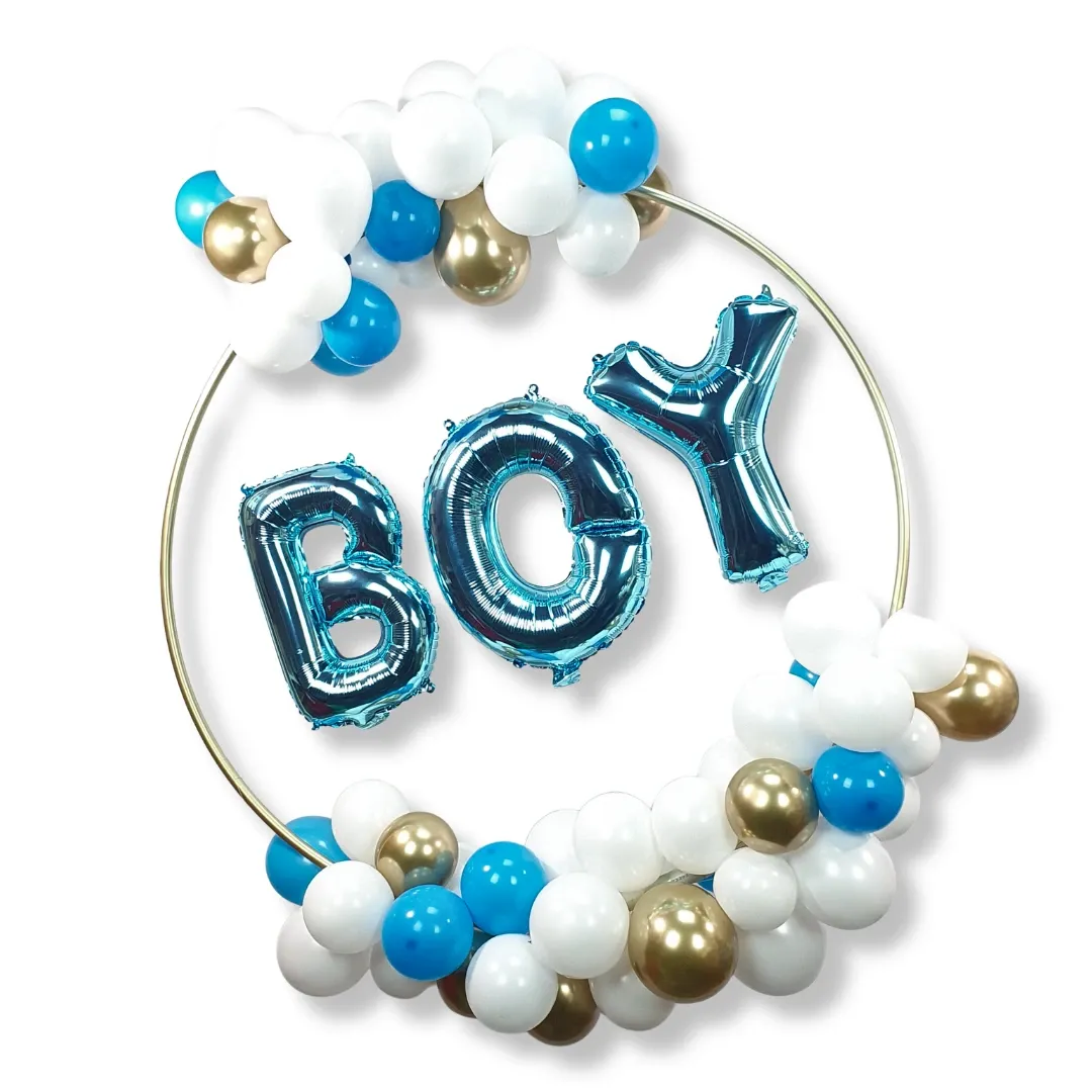 Couronne de ballons naissance garçon
