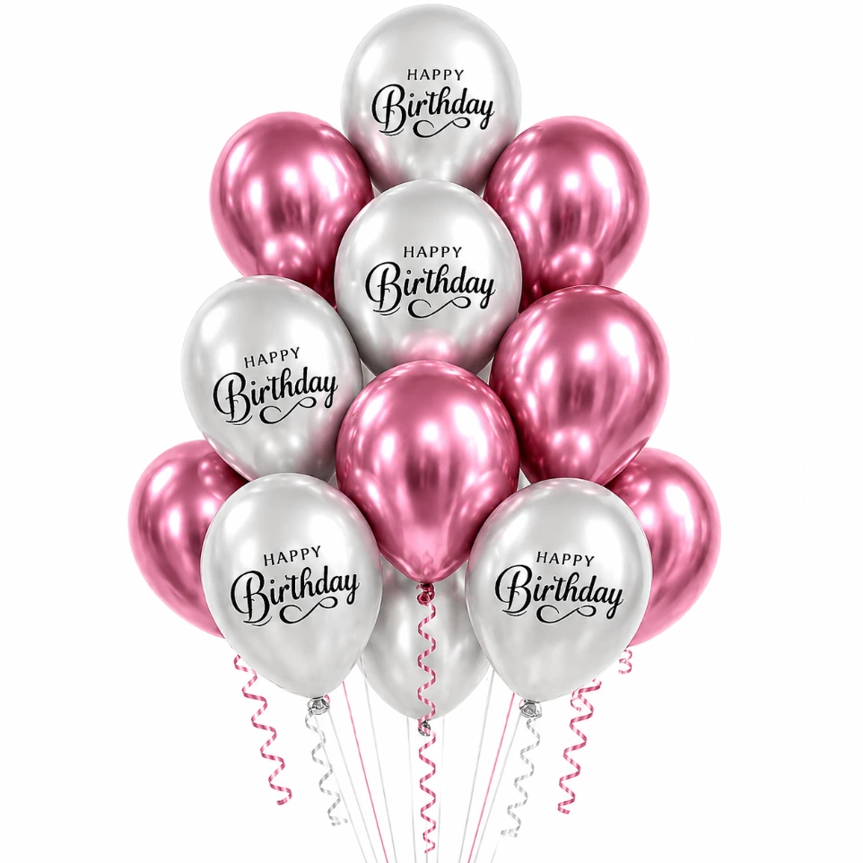 Bouquet anniversaire argenté et rose