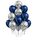 Bouquet anniversaire bleu et argenté