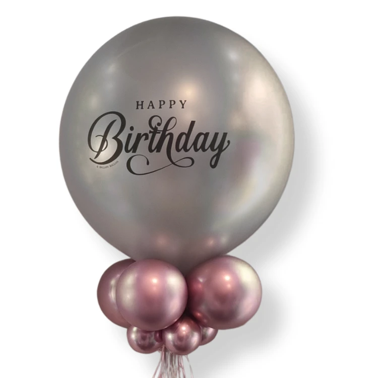 Grote zilveren verjaardagsballon
