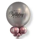 Ballon géant anniversaire argenté
