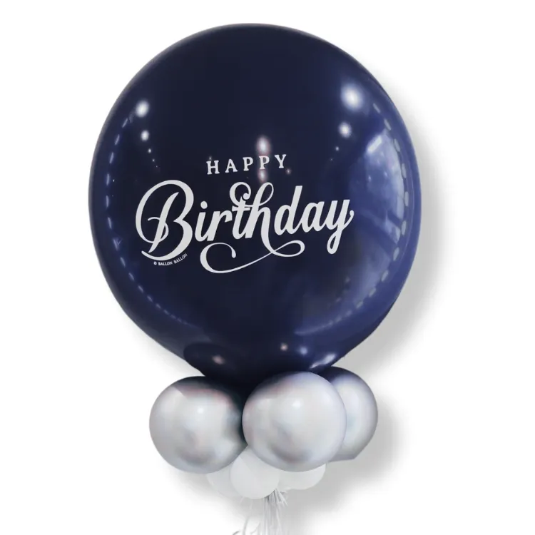 Grote blauwe verjaardagsballon