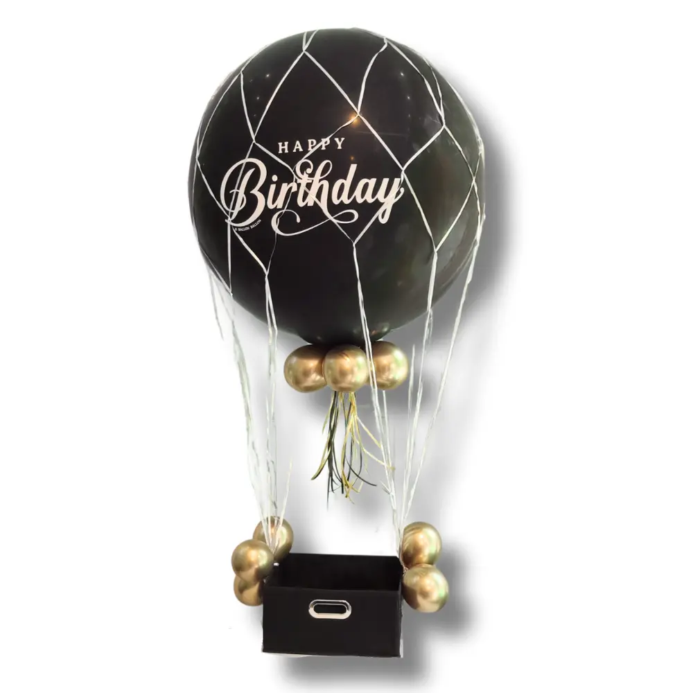 Montgolfière anniversaire noir
