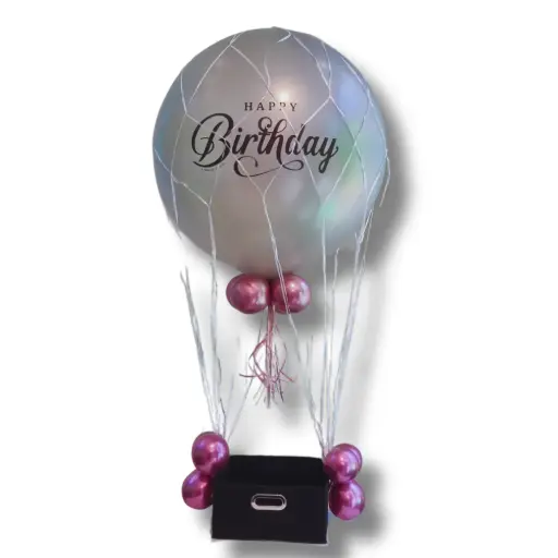 Zilveren verjaardag luchtballon