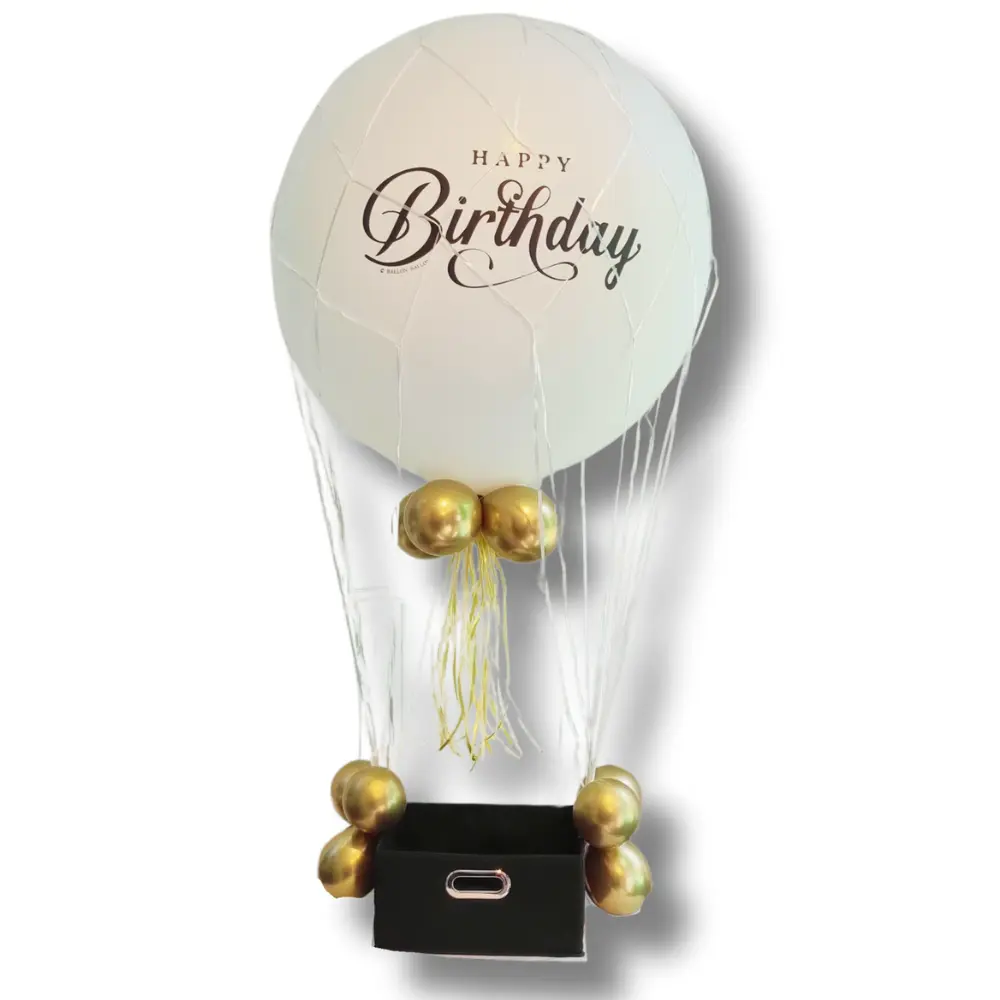 Witte luchtballon verjaardag