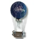 Blauw zilver verjaardag luchtballon