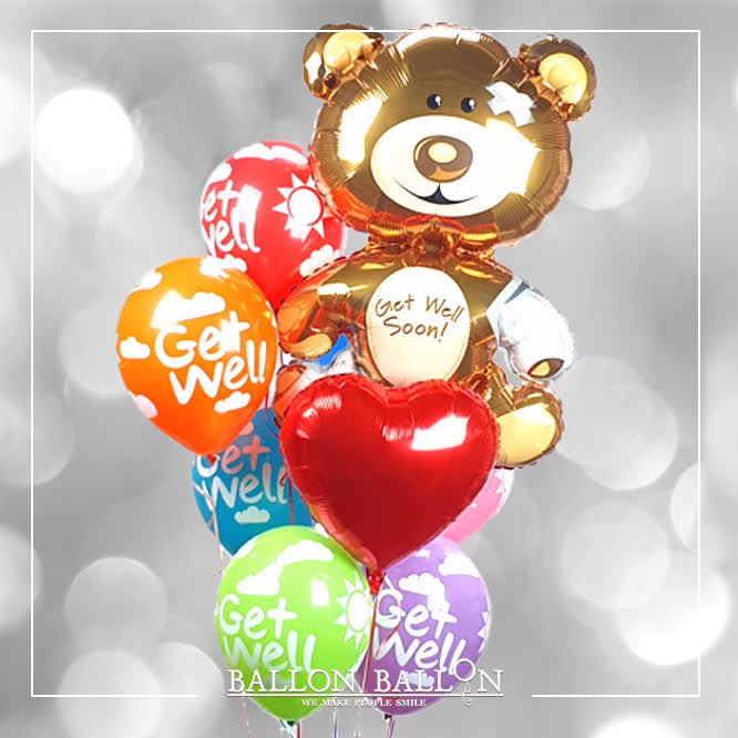 Boeket teddybeer Geneest snel