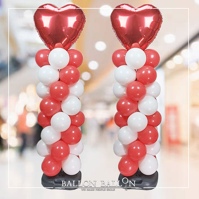 Duo de colonnes de ballons Love