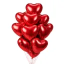Bouquet de 12 Ballons cœur rouge